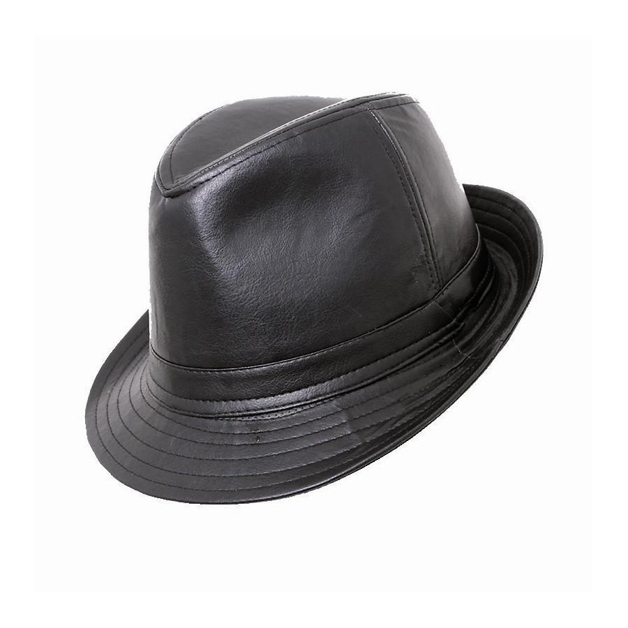 PVC Trilby Hat Black