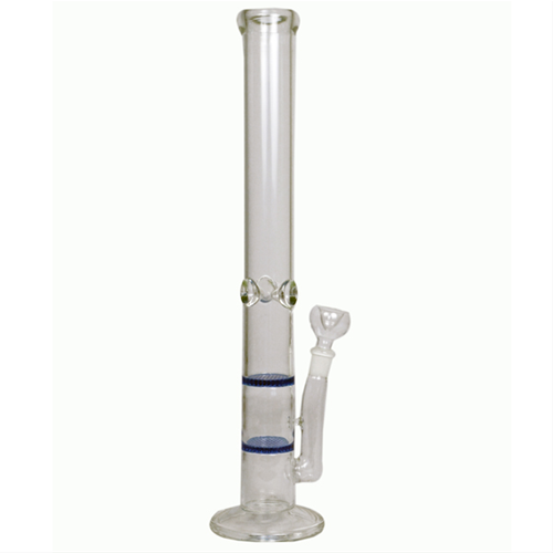 Glass Honeycomb Bong Double Disc 18"