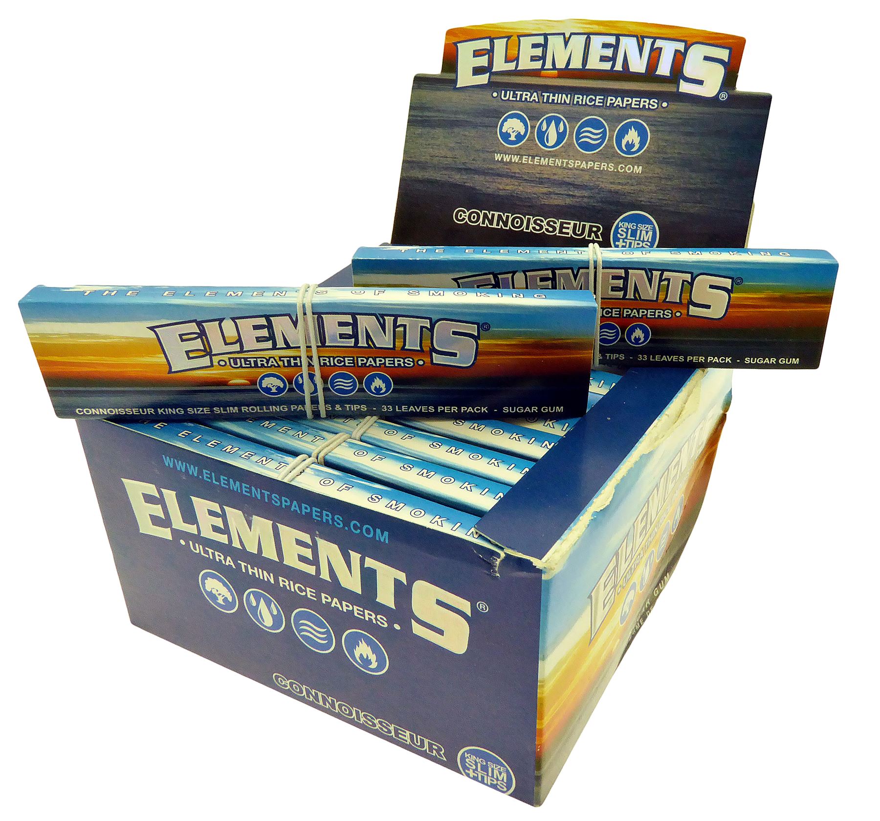 Elements Connoisseur Extra Thin Rice Papers With Tips