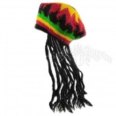 Jamaican Rasta Hat with Fake Dread
