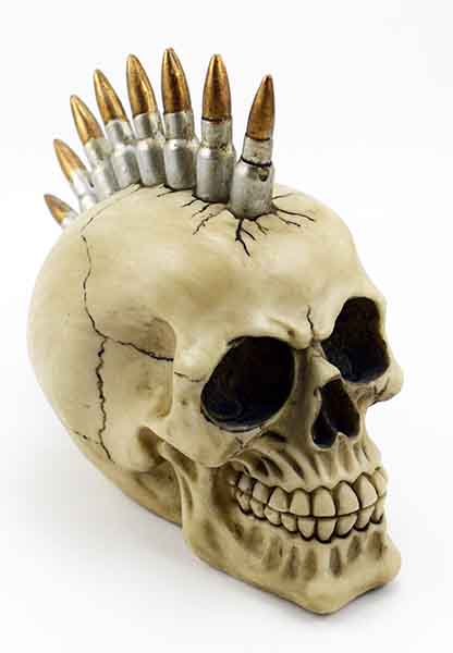 Skull Ivory Head With Bullets