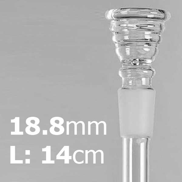 Glass Down Tube 14cm/18mm