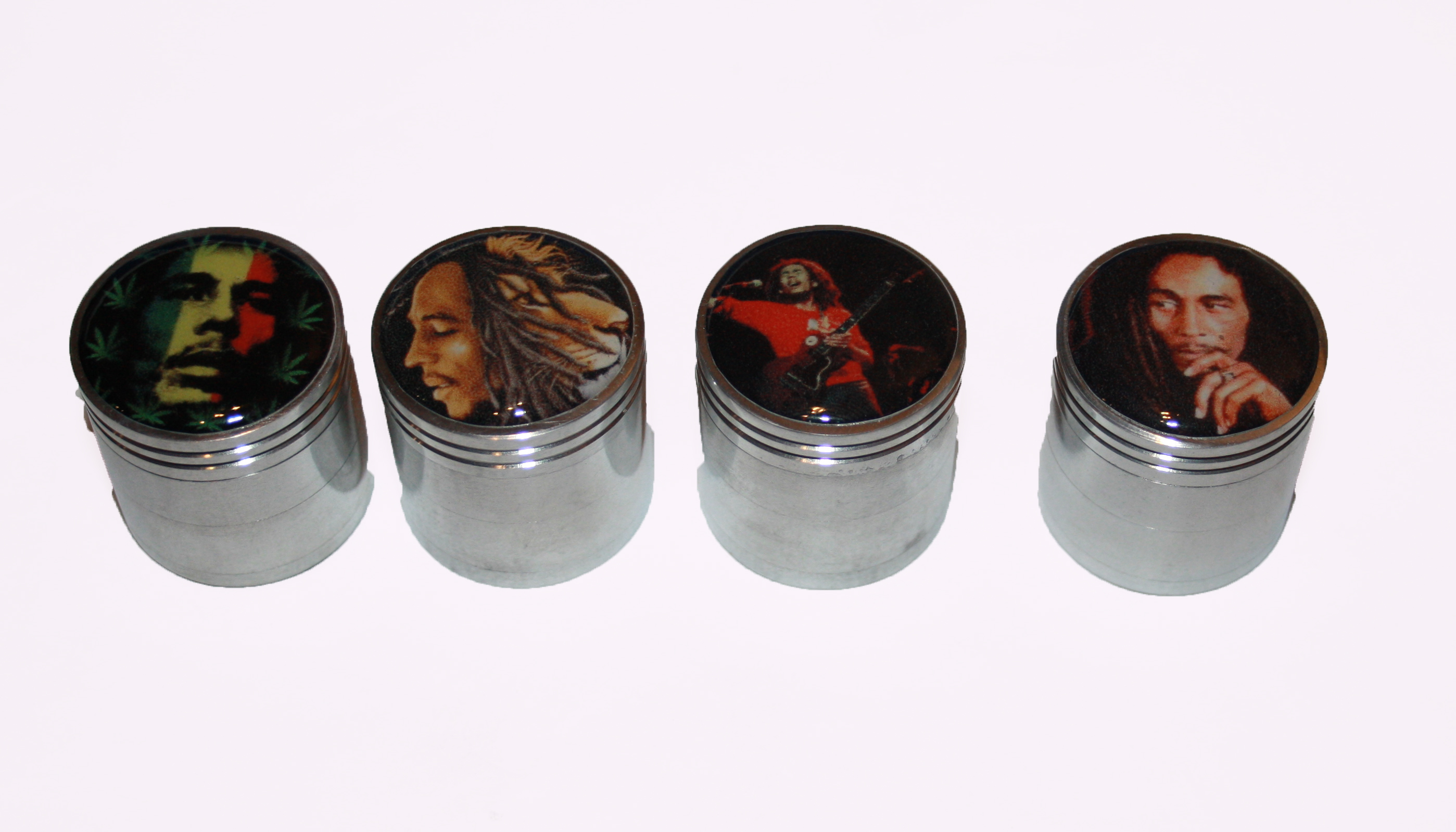 Aluminum 4pt Grinder 30mm Bob Marley Assorted Pic