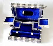 Aluminium Jewellery Box  9\" x 8\" x 3\".