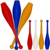 Set Of 3 Juggling Clubs Plastic