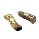 3.5'' Mini Wood tobacco hand pipe with brass screen