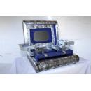 Aluminium Jewellery Box With Mirror 3in x7in x 6in