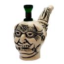 White Ceramic Devil Bong 10cm
