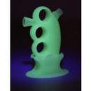 Pulsar RIP Knuckle Bubbler w/ Matching Stand - Glow in the Dark