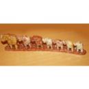 7 Elephant Bridge Incense Holder 9" x 2"