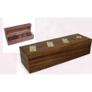 Wooden Dice Box with 5 Individual Dice Inside