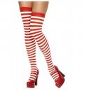 red white over the knee socks