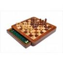 Magnetic Wooden Travel Chess Set With Pull Out Drawer 12cm