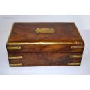 Wood Box With Brass Trim And Plate 4x6"