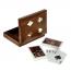Wooden Brass Inlay Card Box 3" x 4"