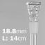 Glass Down Tube 14cm/18mm