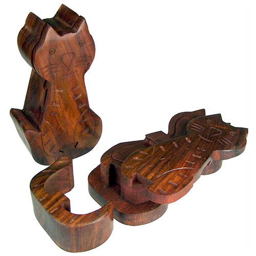 Wooden Animal Assorted Puzzle Boxes