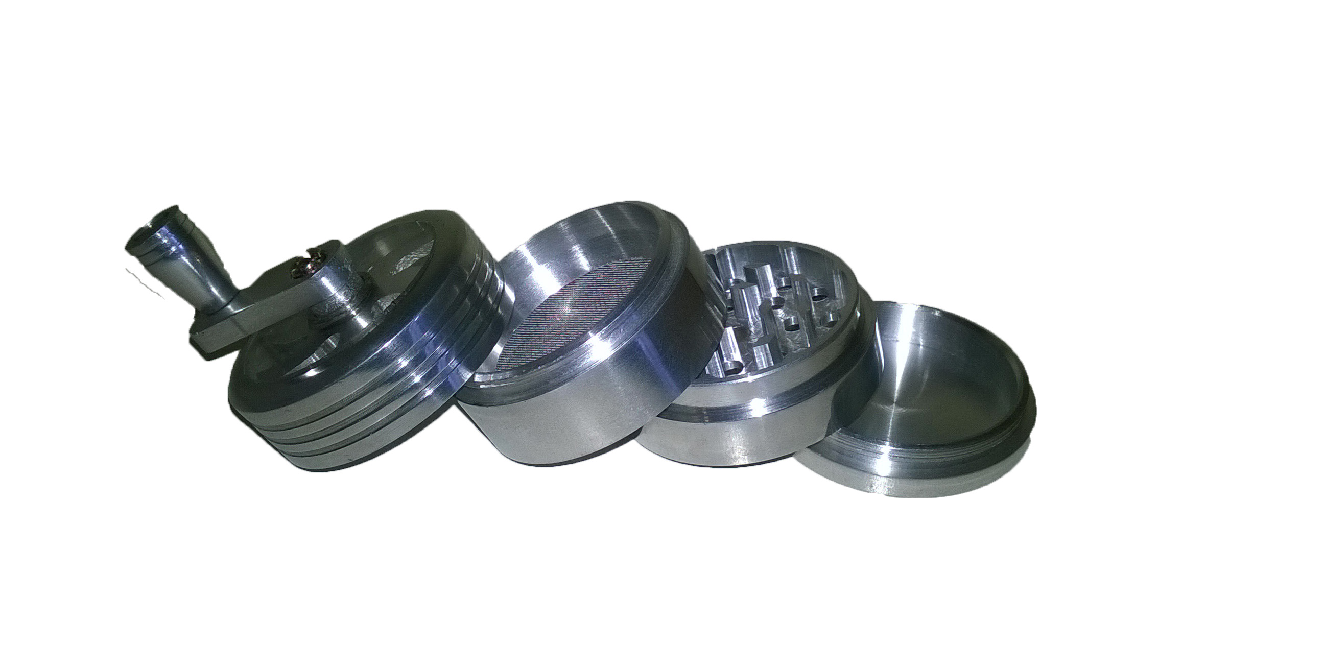 Aluminium 4pt Grinder With Handle 56mm